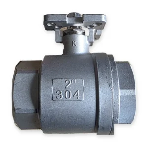 zawor kulowy nierdzewny z plyta iso5211 bok